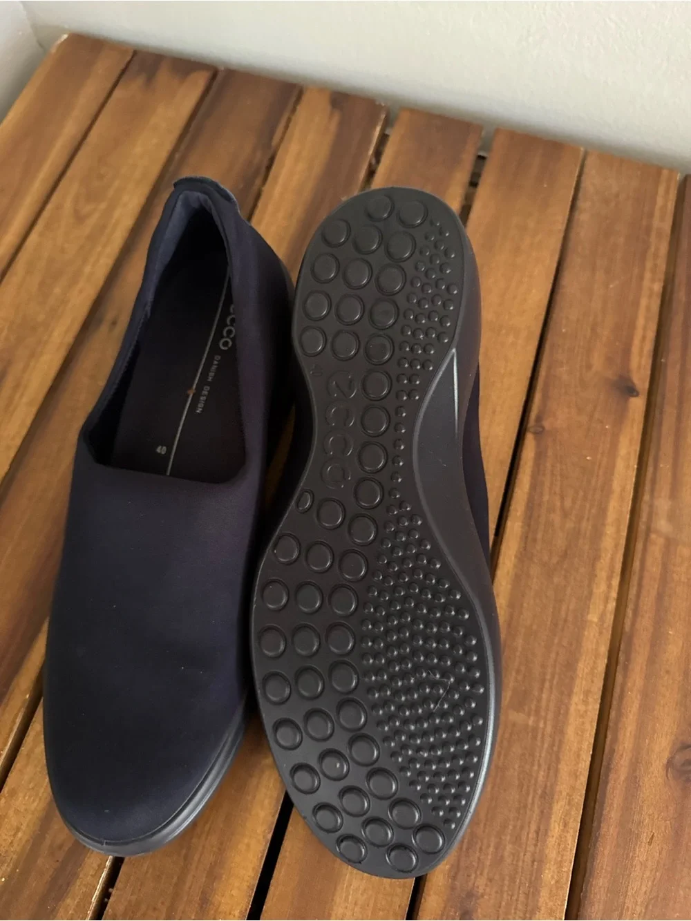 Ecco Soft 7 Wedge Slip on Loafer Women Comfort Shoe EU 40 Black US 9.5